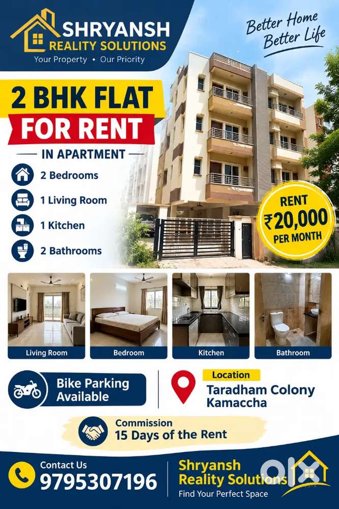 2bhk flat on rent