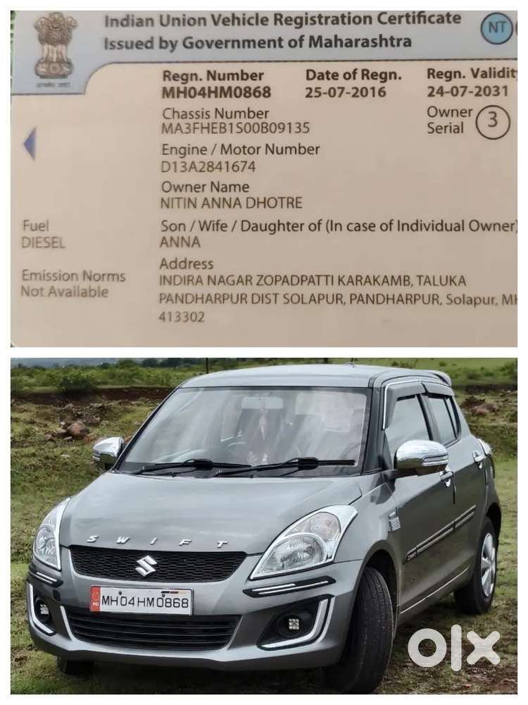 Maruti Suzuki Swift 2016 Diesel 120000 Km Driven