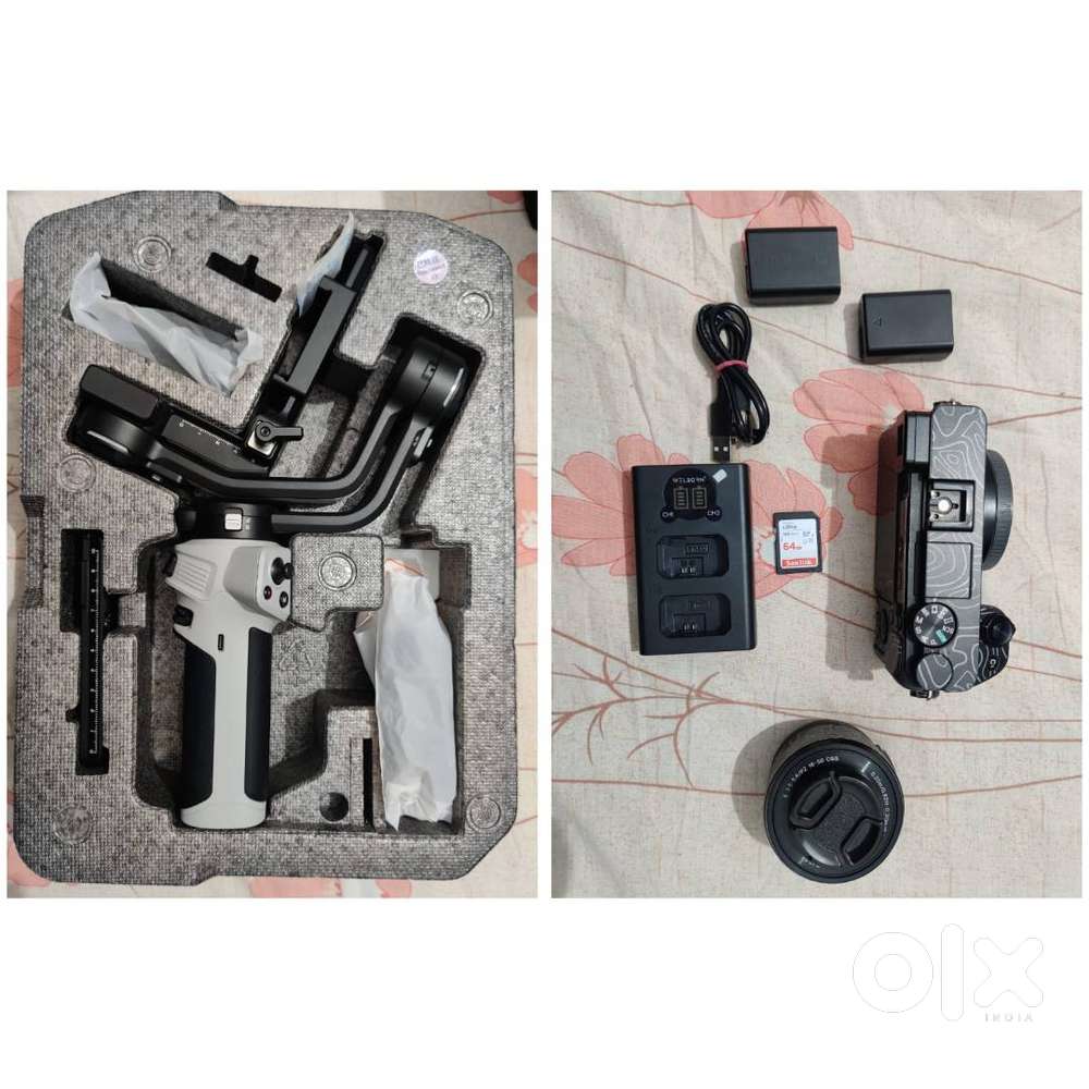 Sony A6400, Lens:- 16-50mm, With Gimbal, Very Good Condition