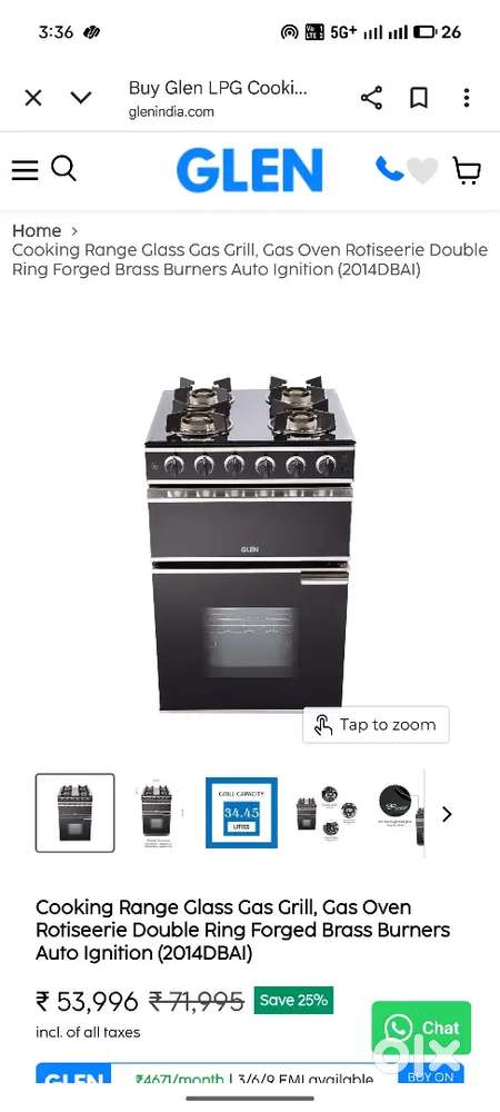 Cooking Range with Gas Grill & Gas Oven,