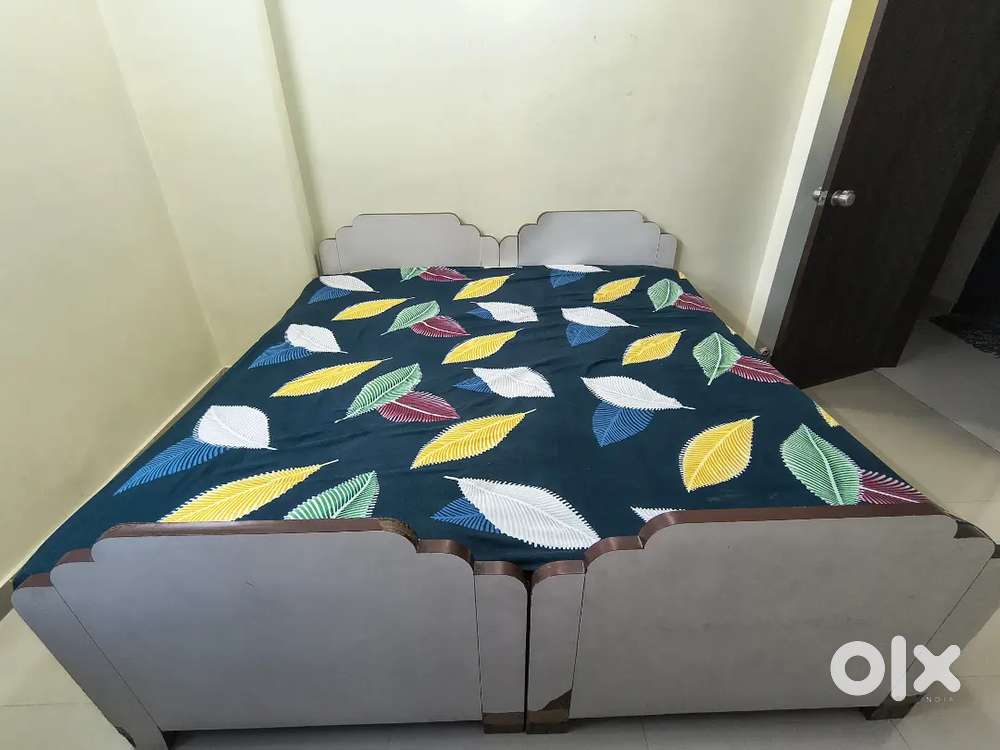 Wooden Double Bed with storage