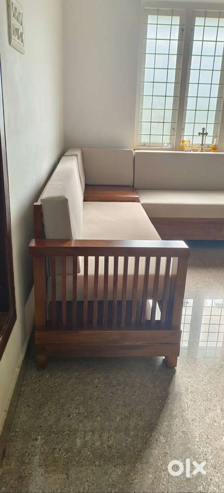 Teak L-Shaped Corner Sofa Set for Sale