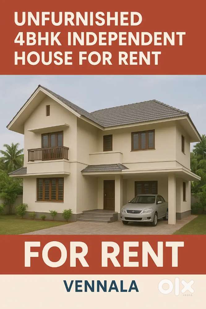 Unfurnished house 4bhk Independent for rent at vennala - For Rent ...