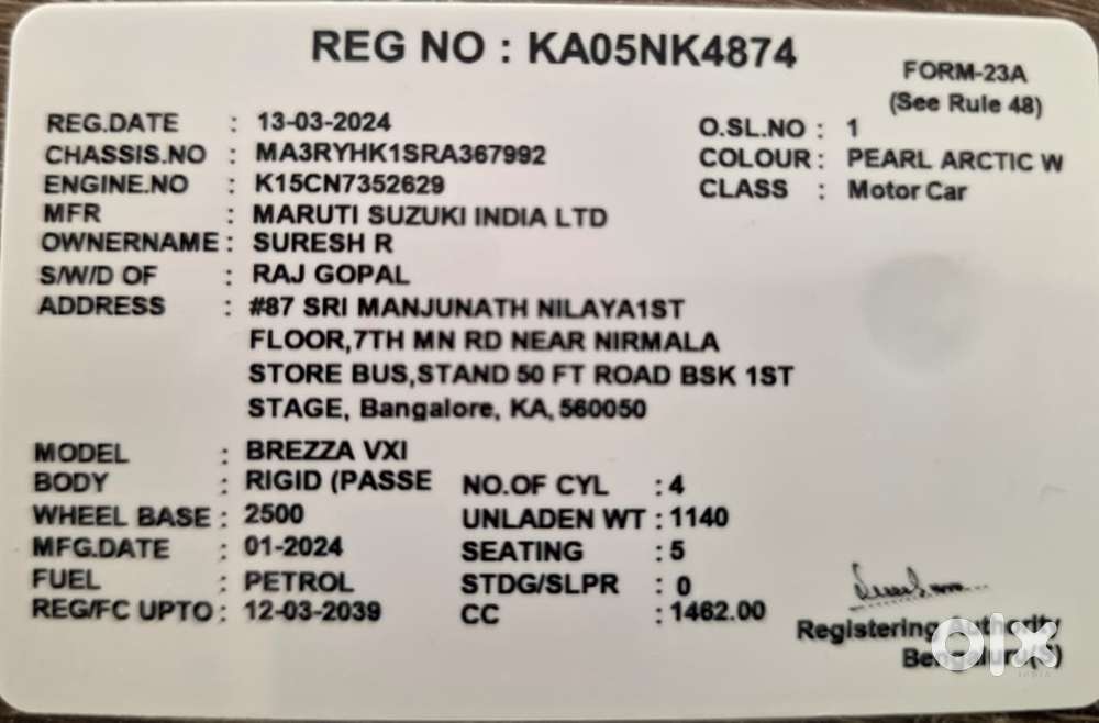 Maruti Suzuki Brezza 1.5 Vxi Smart Hybrid, 2024, Petrol