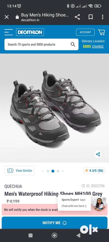 Decathlon waterproof hot sale walking shoes