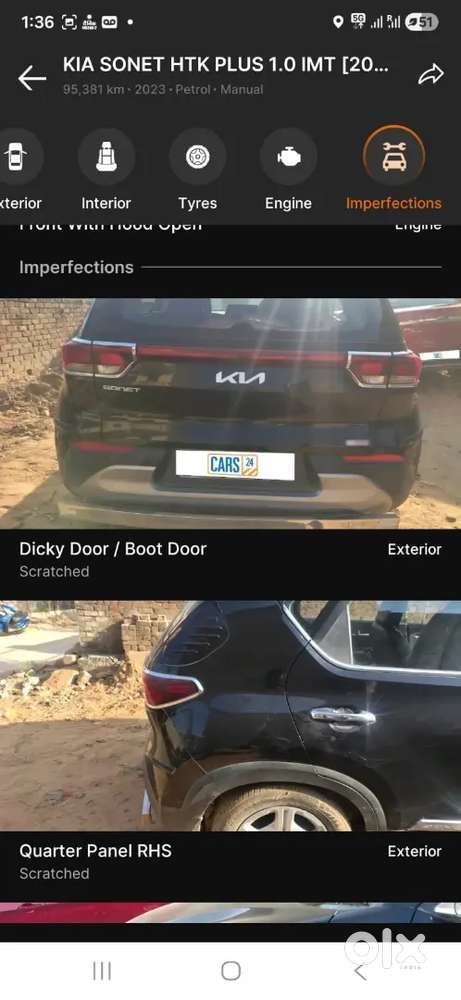 Kia Sonet 2023 Petrol 105000 Km Driven