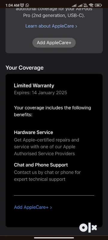 Add applecare to discount airpods