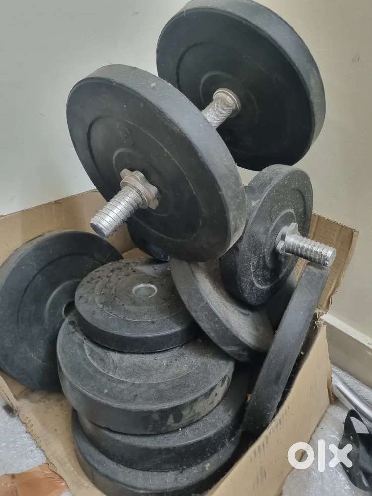 Dumbbell Plates Olx Weights For Sale Leeway 40kg Rubber Weight