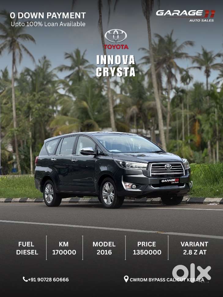 Toyota Innova Crysta 2.8 Z, 2016, Diesel