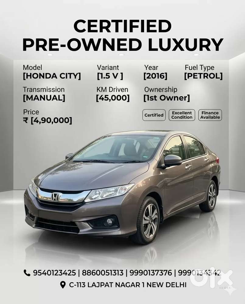 Honda City I Vtec V, 2016, Petrol