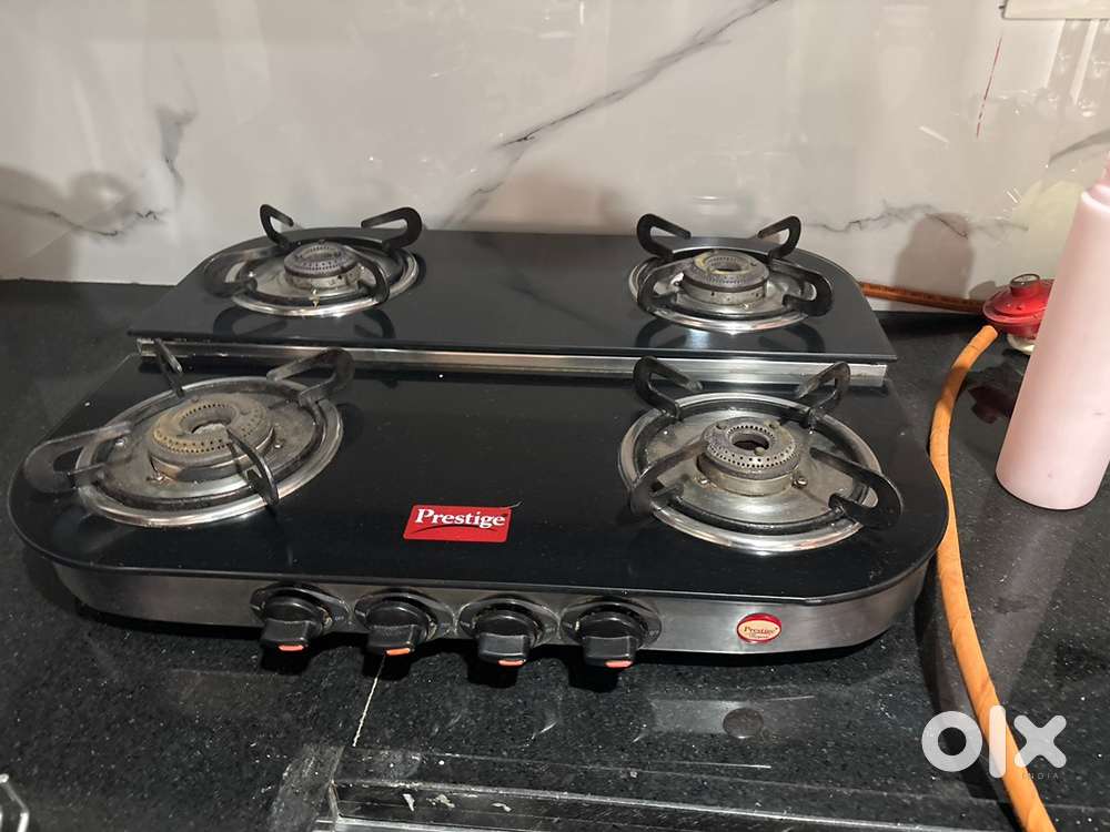 Prestige gas stove 4berner with glass