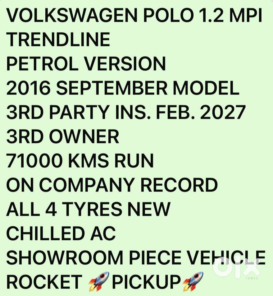 Volkswagen Polo 1.2 Mpi Trendline, 2016, Petrol