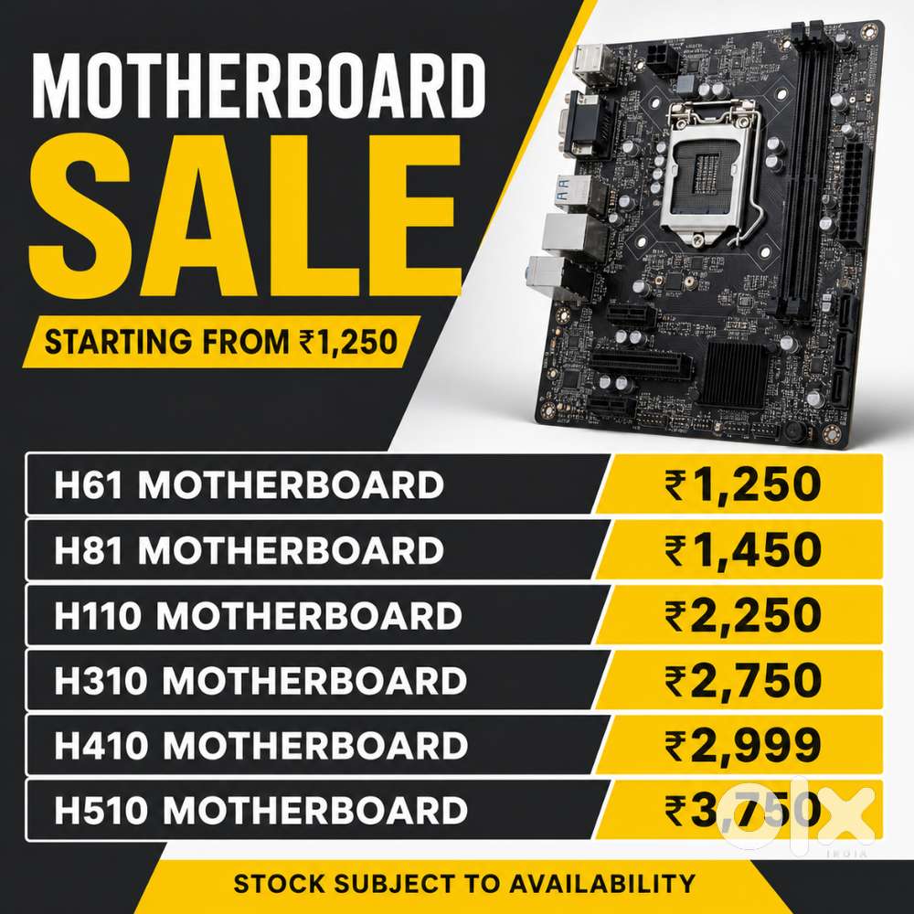 Motherboard Sale H61 to H510 – Price Fixed