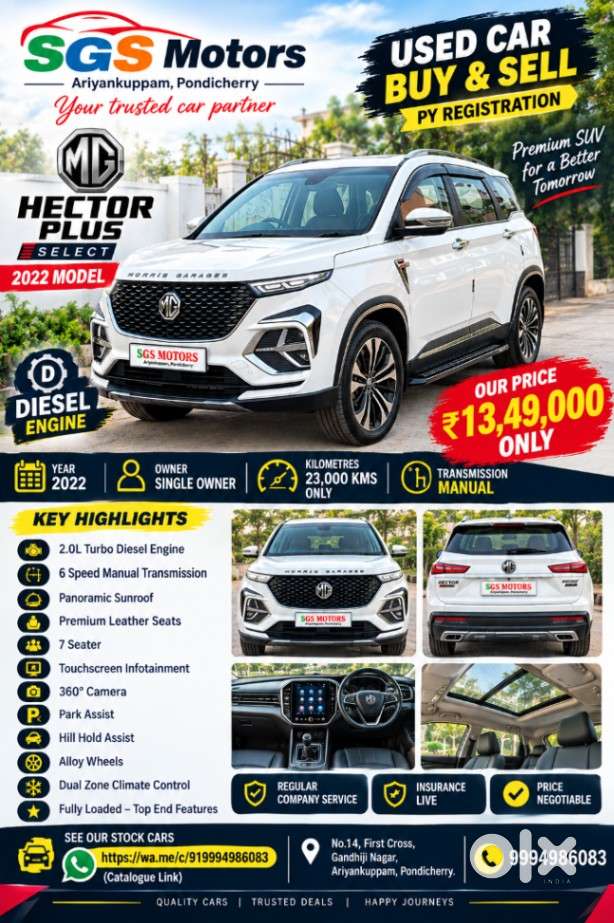 Mg Hector Plus 2.0 Select Diesel Turbo 7 Str, 2022