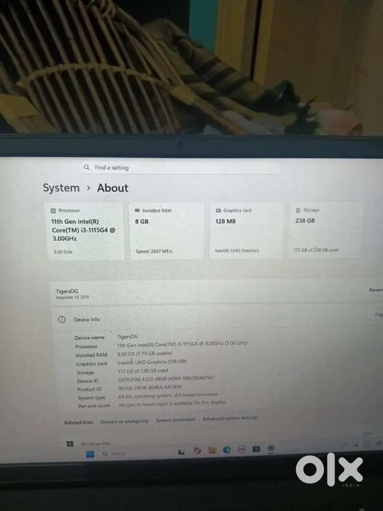 My Laptop Specifications

Laptop: Dell Inspiron 15 3511

Processor: In