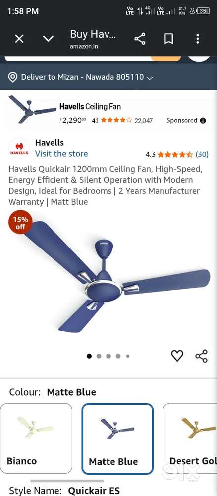 Ceiling fan