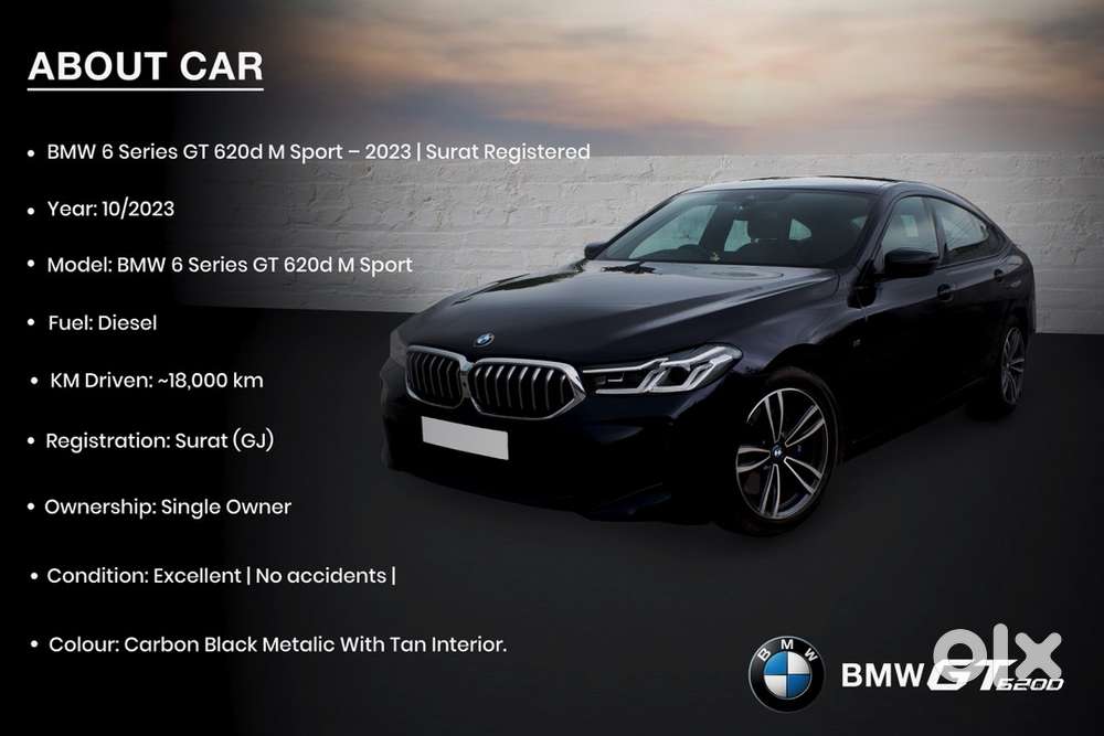 Bmw 6 Series Gt 620d M Sport – 2023  Surat Registered