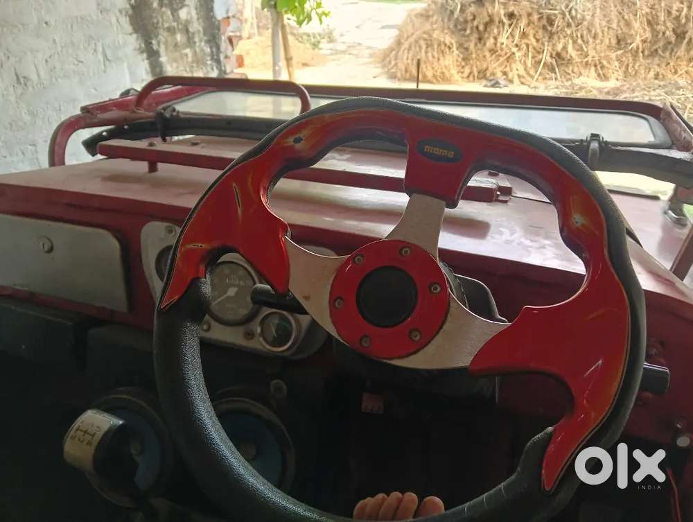 Custom Red Open Jeep - Perfect For Wedding, Baraat & Video Shoots
