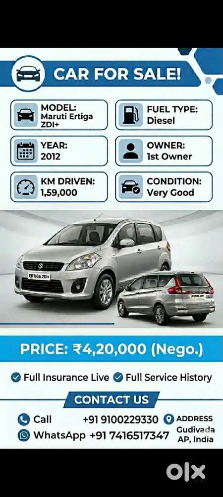 Maruti Suzuki Ertiga 2012 Diesel Good Condition