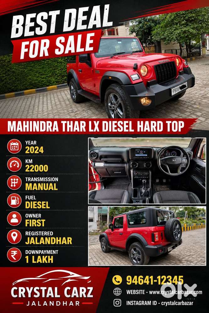 Mahindra Thar Lx Hard Top Diesel Mt Rwd, 2024, Diesel