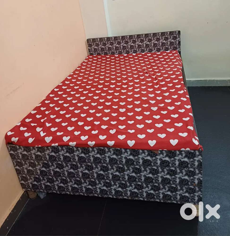 Bed with mattress