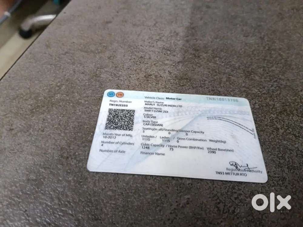 Maruti Dzire 2012 Diesel Car