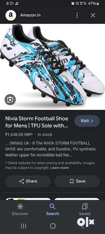 Nivia storm hot sale football shoes