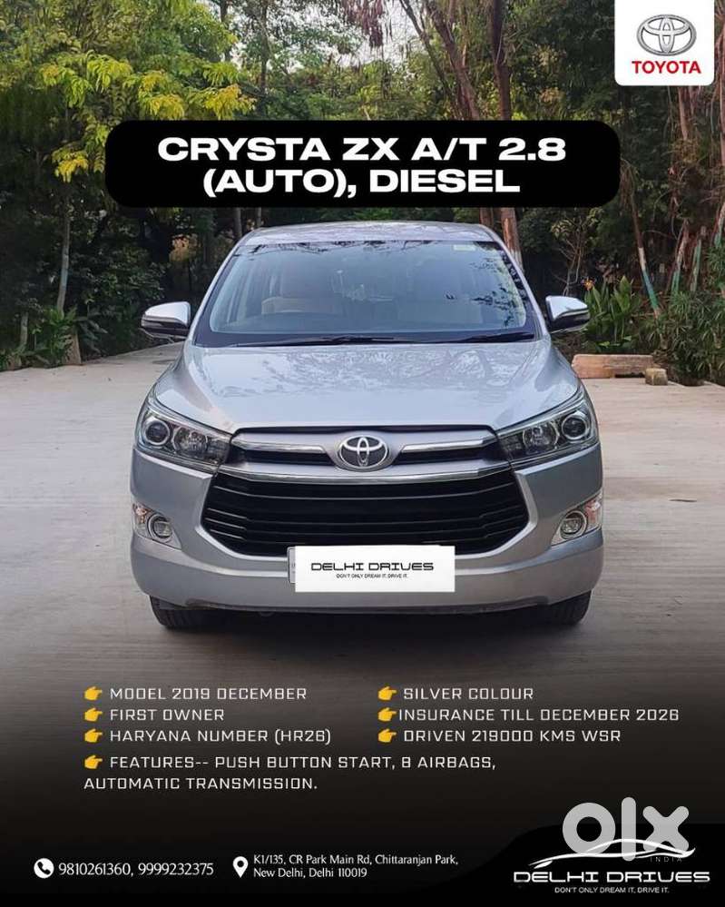 Toyota Innova Crysta 2.4 G Mt, 2019, Diesel