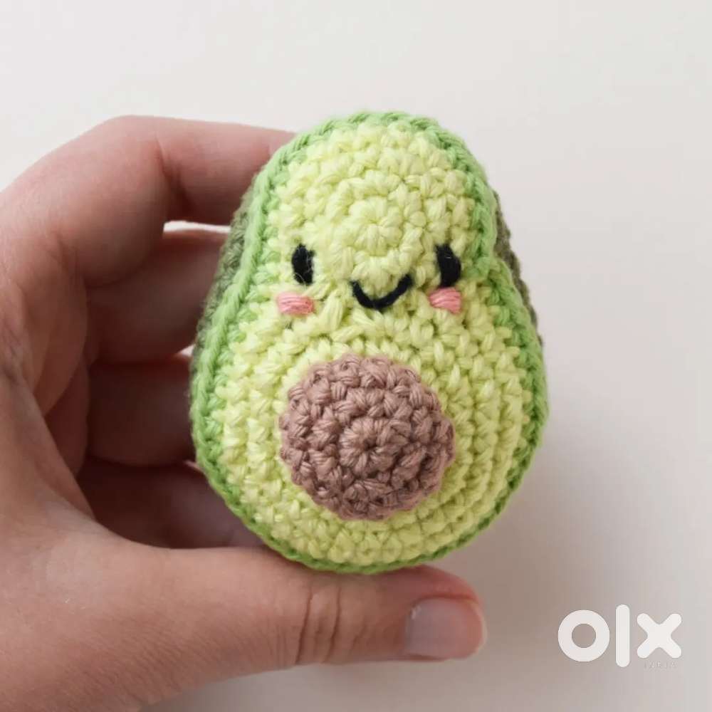 Cute Handmade Crochet Avocado  Soft Amigurumi  Unique Gift