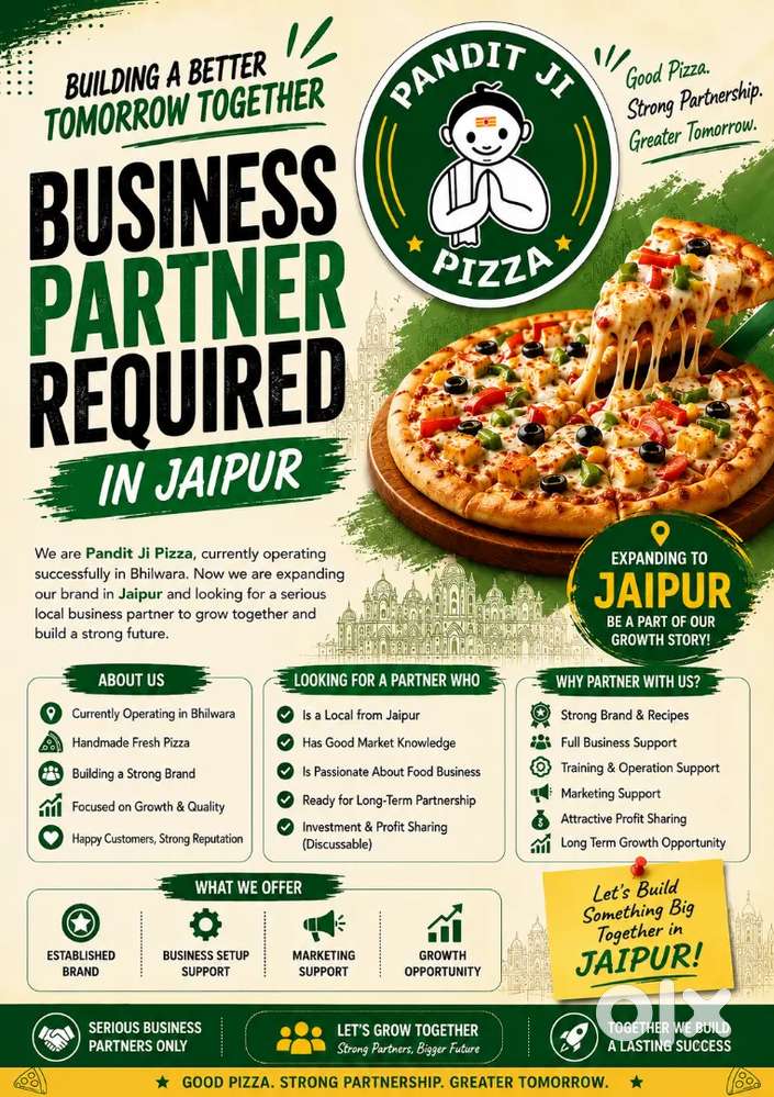 Business Partner Required in Jaipur – PANDIT JI PIZZA