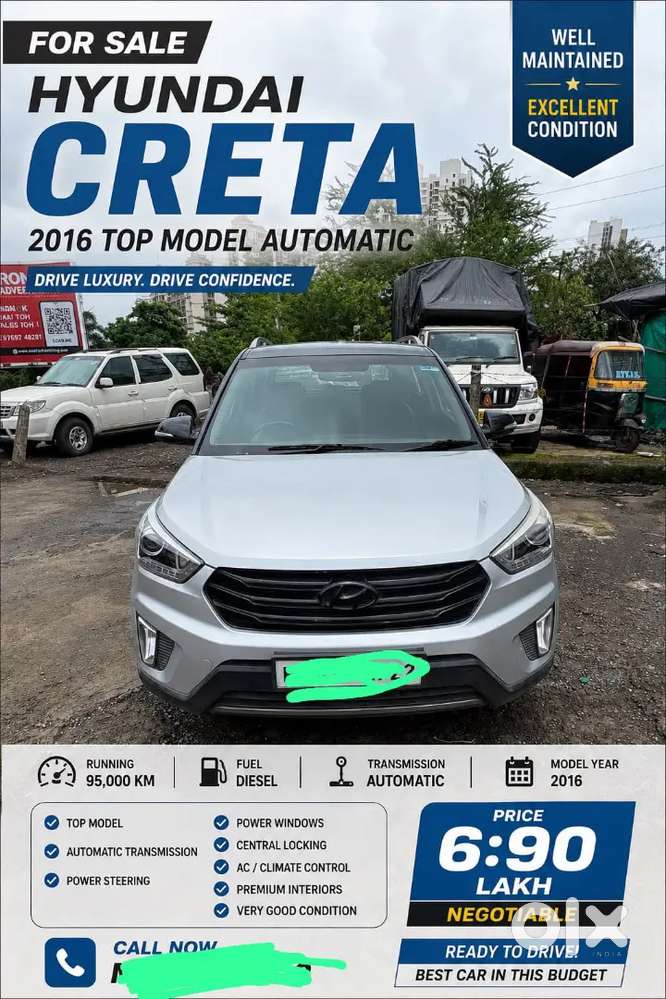 Hyundai Creta Diesel 2016 Top Model 690000 Negotiable