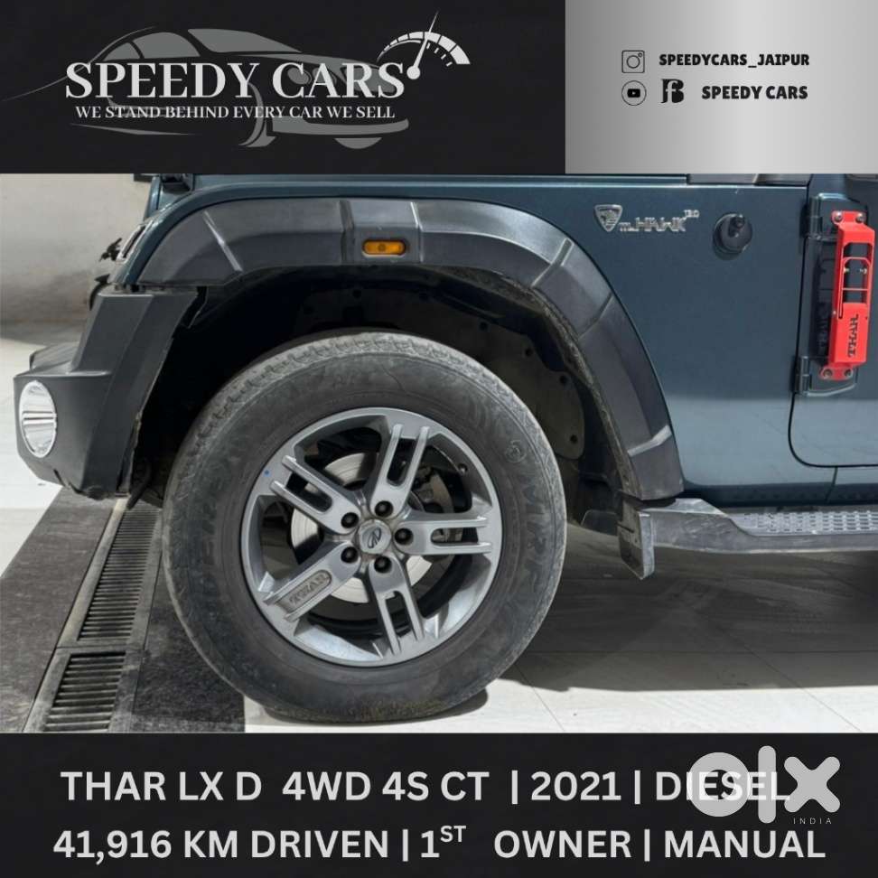 Mahindra Thar Lx 4-str Convertible Mt, 2021, Diesel
