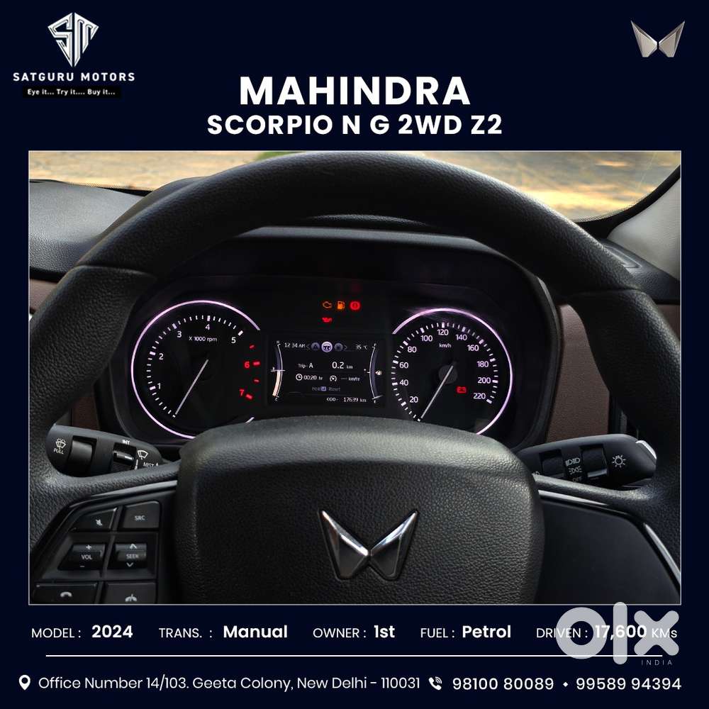Mahindra Scorpio N Z2 Petrol Mt 6 Str, 2024, Petrol