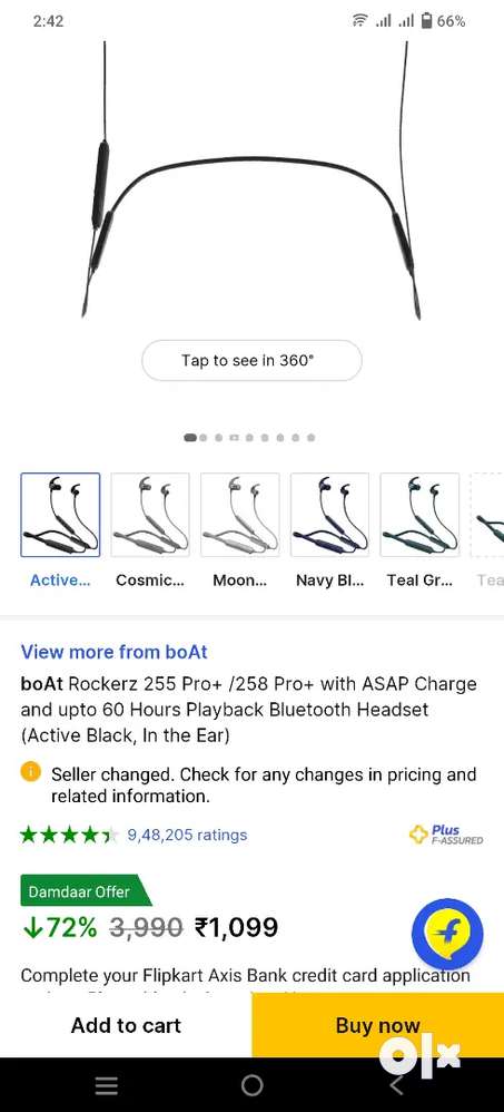 Boat 255 pro online flipkart