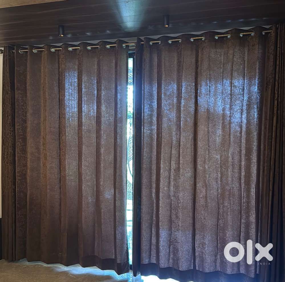 FOR SALE: Premium Brown Curtains - 9 Ft Length - 2 Sets