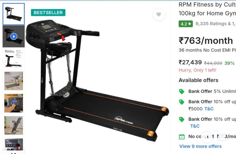 RPM Fitness Treadmill with Massager Spare Parts 1790830061
