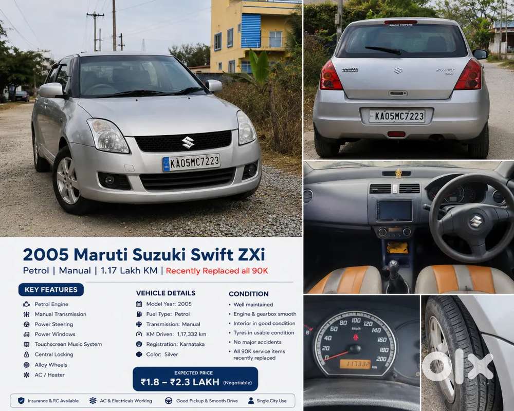 Maruti Suzuki Swift 2005 Petrol 117000 Km Driven  Well Maintained