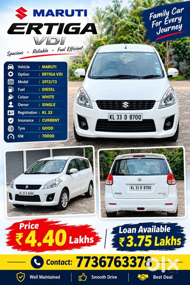 Maruti Suzuki Ertiga Vdi, 2012, Diesel