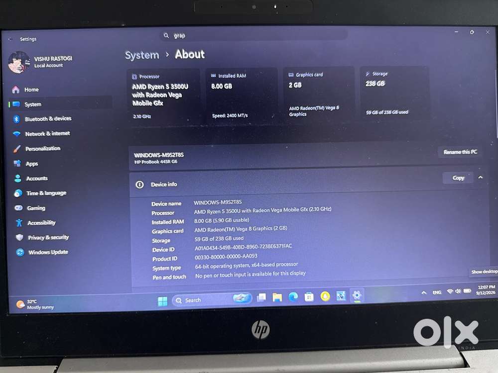 Hp probook 445R G6