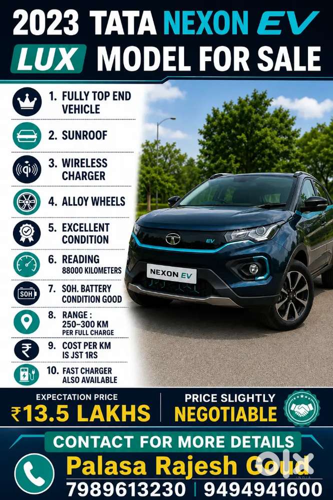 Tata Nexon Ev Max 2023 Electric 88000 Km Driven