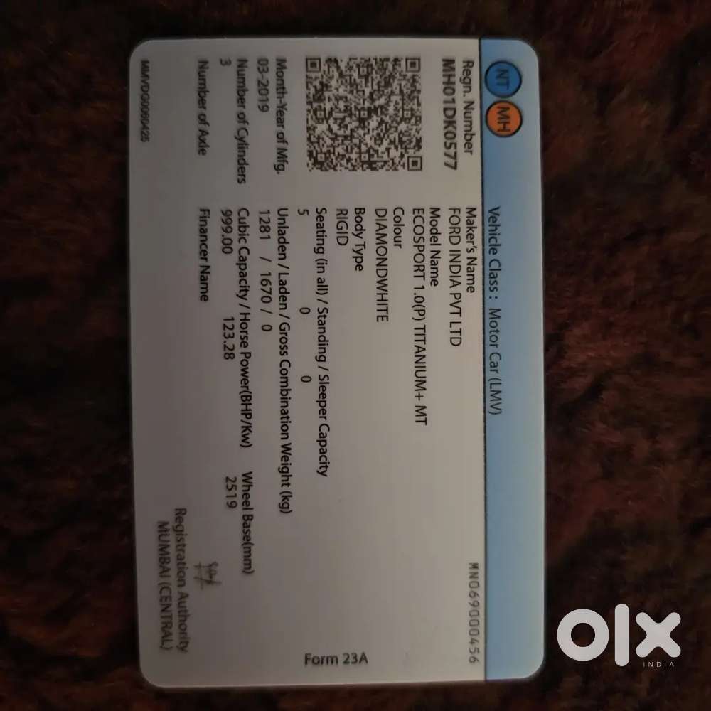 Ford Ecosport 2019 Petrol Well Maintained