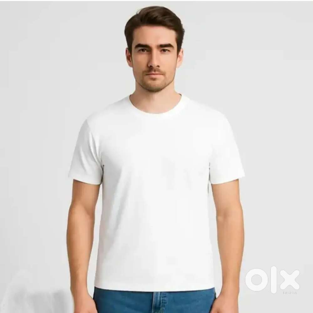 Polyester Cheap White T Shirts Bulk Bulk Plain White Round Neck T - Main Image