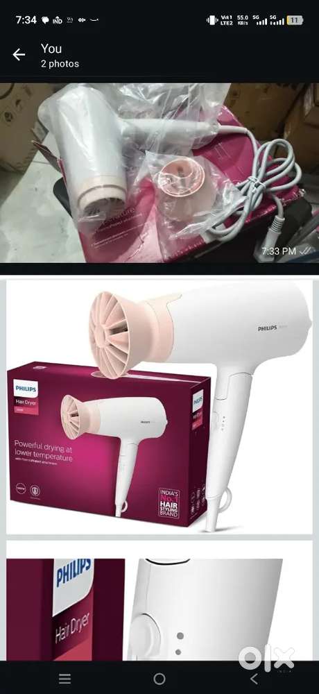 Philips Foldable Hair dryer & BEARDO Studio Tornado Hair Dryer