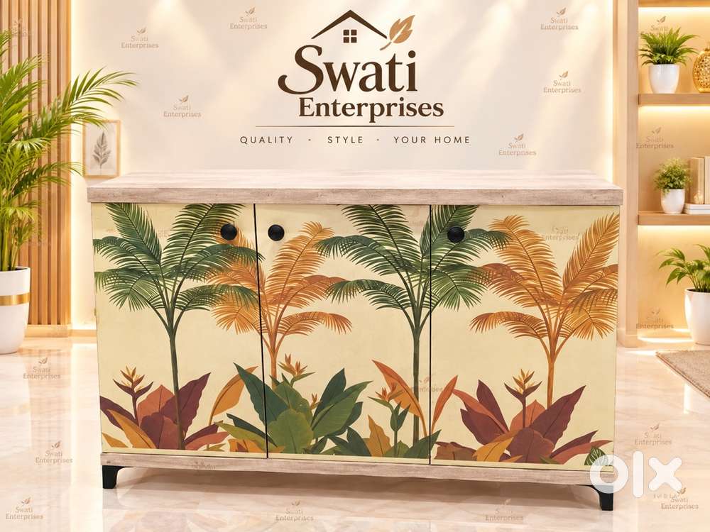 New designer wooden cabinet three door for multipurpose use shoe rake