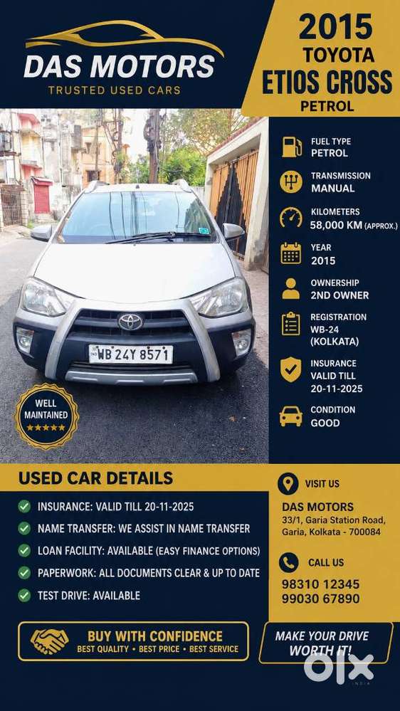 Toyota Etios Cross 1.5l V, 2015, Petrol