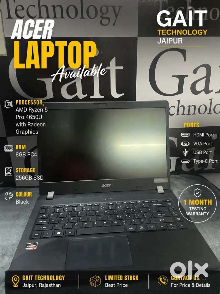 Acer amd ryzen pro 5 laptop with 8gb Ram 256 ssd