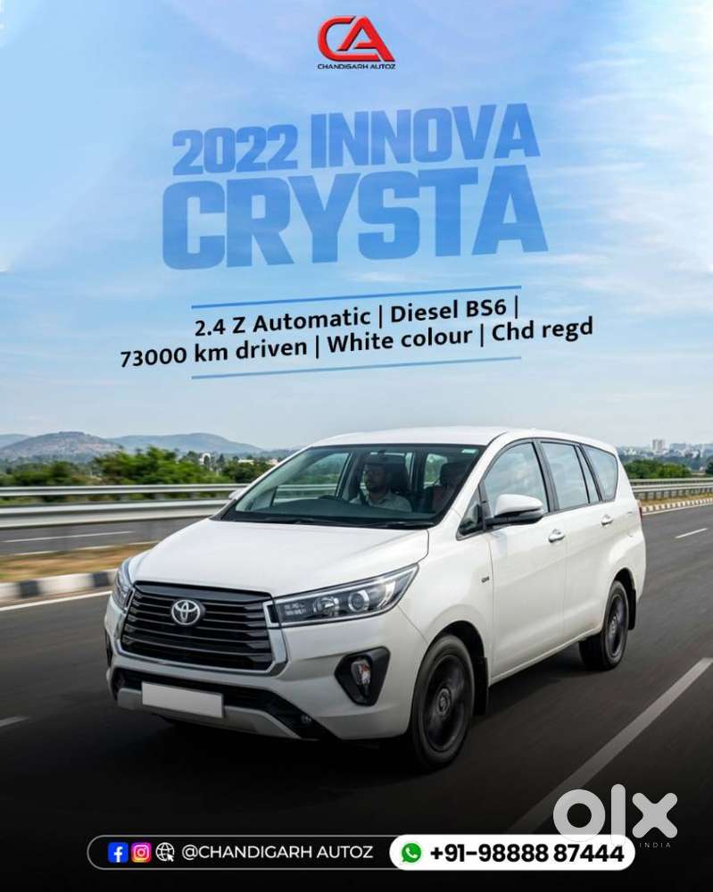 Toyota Innova Crysta Zx 2.4 Diesel 7 Seater, 2022, Diesel