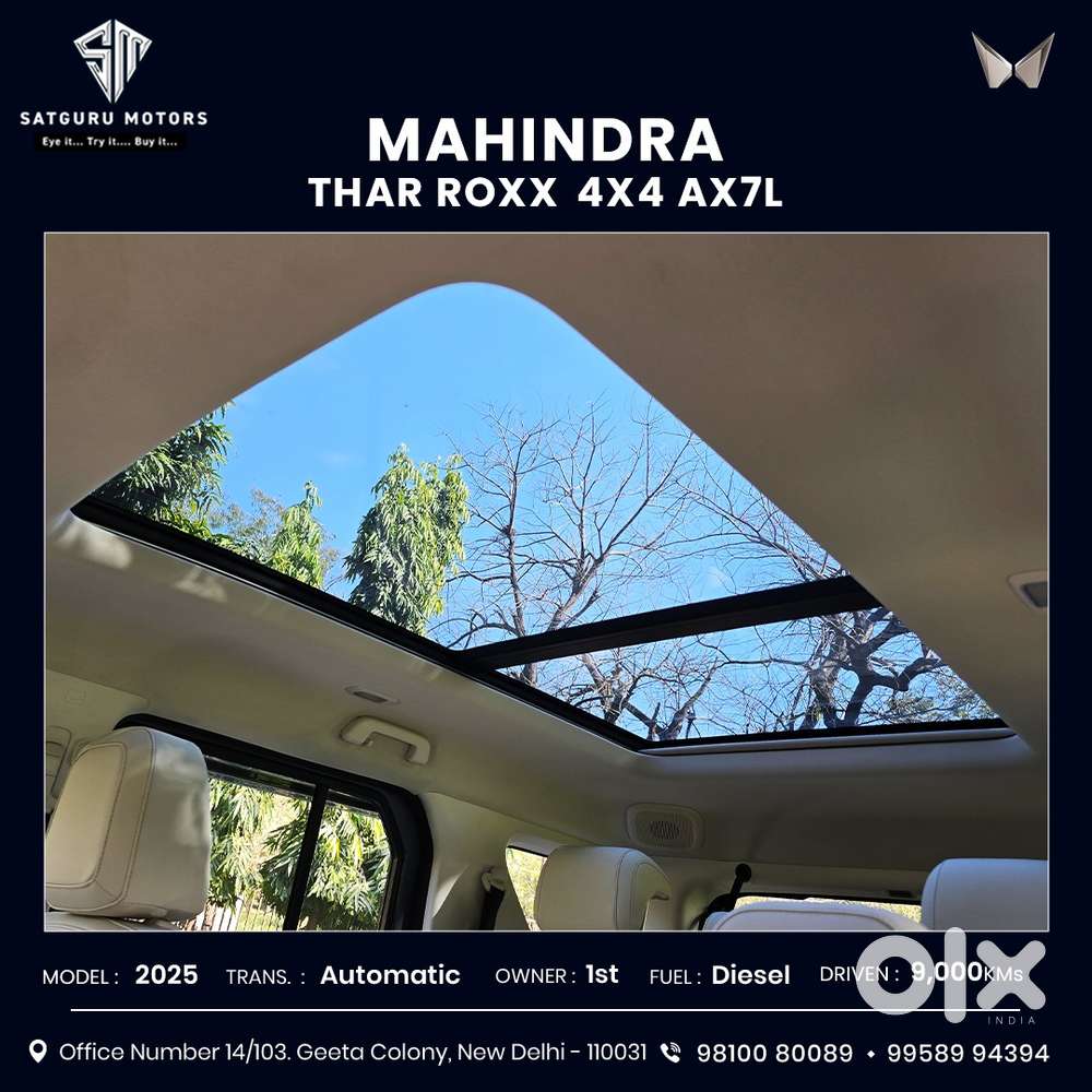 Mahindra Thar Roxx Ax7 L Diesel At 4wd, 2025, Diesel