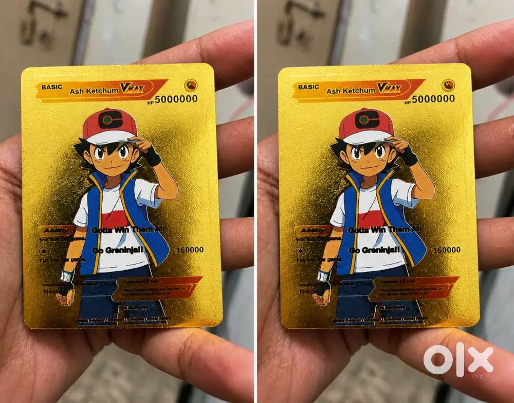 ash ketchum golden pokemon card price Alokik Enterprise Assorted 55 PCS Rare Rainbow Foil Cards Deck Box, V  Series Cards Vmax GX Rare Rainbow Cards and Common/Rare Best Gift for  Collectors, Childrens, Adults (55 Cards, Rainbow) : Amazon.in: