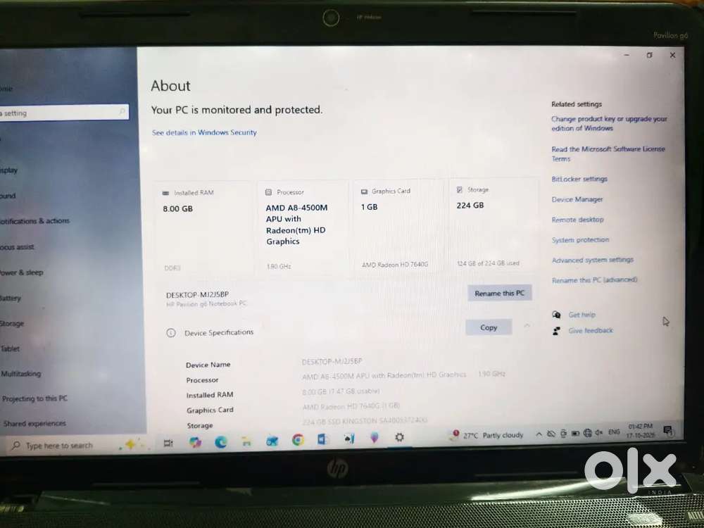 Hp pavilion g6 laptop